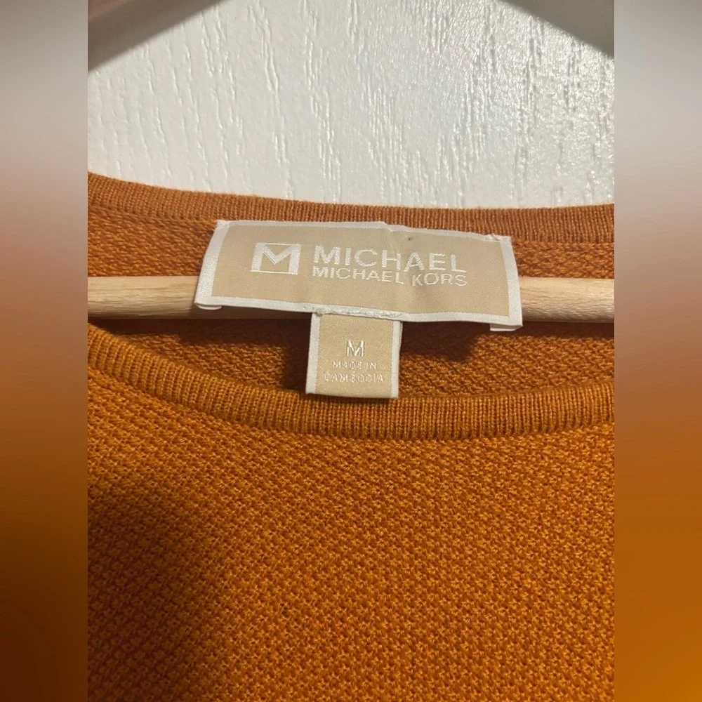 MICHAEL KORS Burnt Orange Tunic Sweater - Picture 3 of 4
